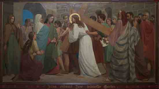 Kruisweg 4. Jezus ontmoet Zijne bedroefde Moeder<br><br> 5004_Kruiswegstaatsies_4579.jpg