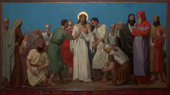 Kruisweg 10. Jezus wordt van Zijne kleederen ontdaan<br><br> 5010_Kruiswegstaatsies_4592.jpg