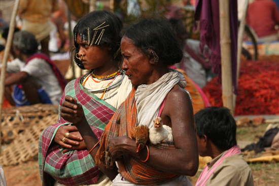 Adivasi-Tour3 Chickens bought or sold Levende kippen in de draagdoeken 2600_4857.jpg