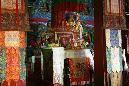 Kalimpong Foto van de Dalai Lama in Durpin Gompa - Kalimpong<br><br> 1200_4094.jpg