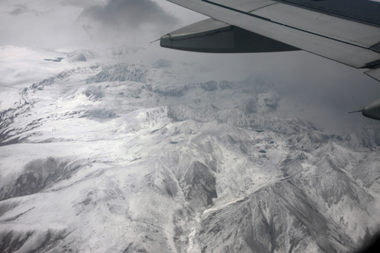 Prachtig uitzicht op de Himalaya tijdens de vlucht  van Kathmandu-Nepal naar Lhasa-Tibet-0750