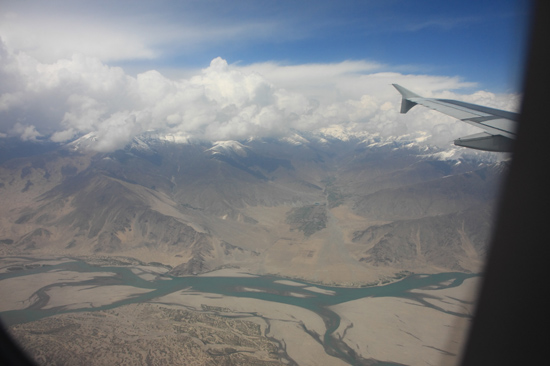 Prachtig uitzicht op de Himalaya tijdens de vlucht  van Kathmandu-Nepal naar Lhasa-Tibet-0770